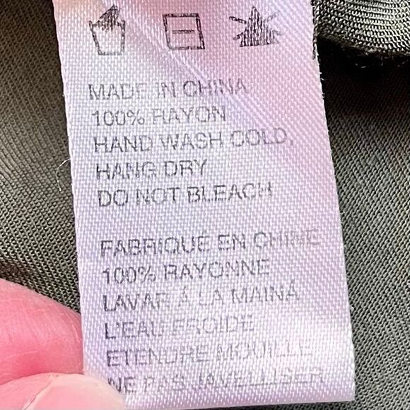 Altar’d State Olive Green Long Sleeve Drawstring Dress Medium - Picture 12 of 13